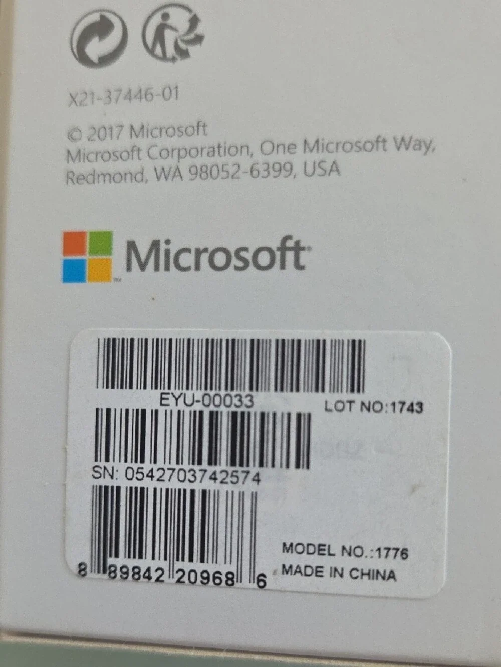 Microsoft official packaging